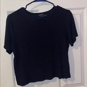 Black short sleeve top
